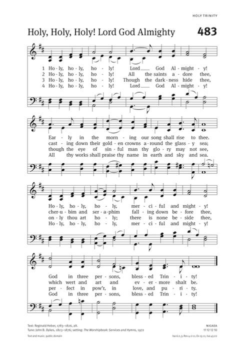 gjc hymn lyrics|Holy, Holy, Holy! Lord God Almighty! .